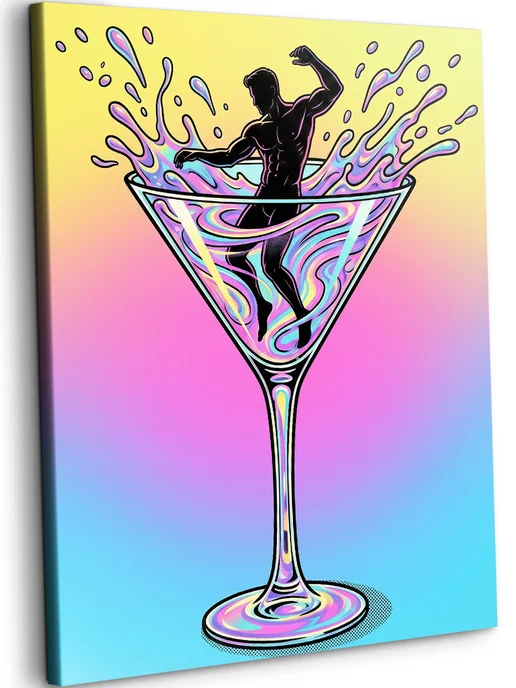 Art on Canvas Бокал Картина по номерам на холсте 40х50 см, 40x50 см, фото 2
