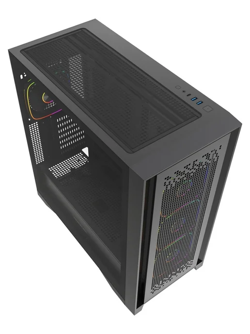 Powercase Компьютерный корпус ByteFlow Pro ARGB, чёрный, черный, фото 4
