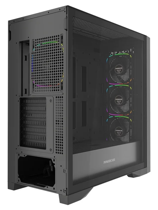 Powercase Компьютерный корпус ByteFlow Pro ARGB, чёрный, черный, фото 7