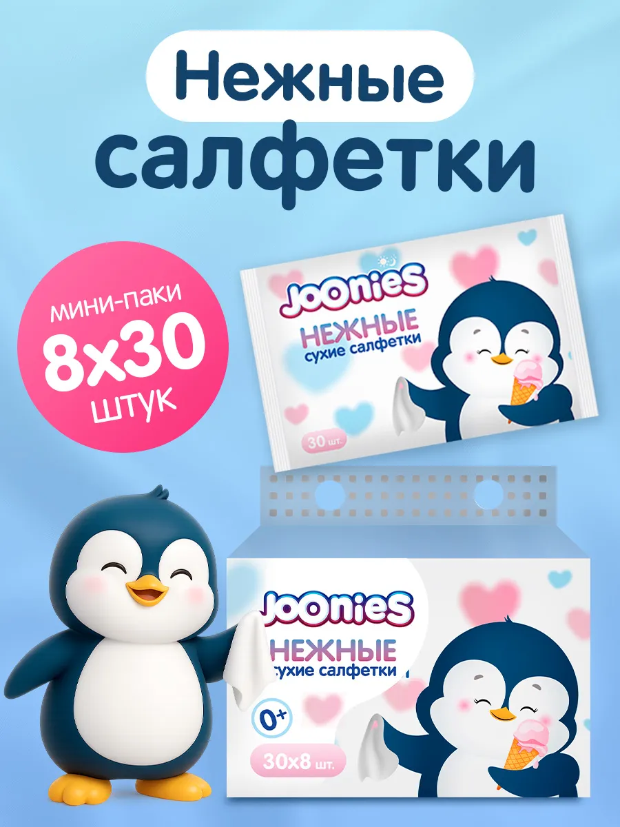 Салфетки(платочки) сухие нежные 30*8