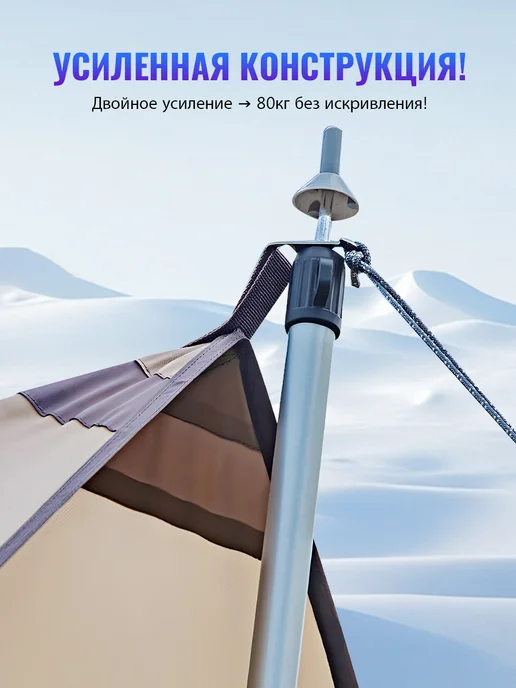 Стойки для палатки и тента телескопические Серебро 2 3 м, 3 м, фото 3