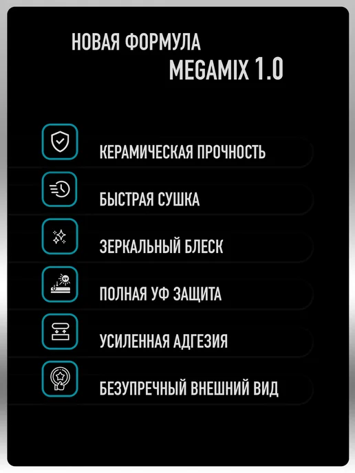 MEGAMIXnano Лак автомобильный 2К HS, Комплект Лак+Отвердитель, 2 шт, фото 2