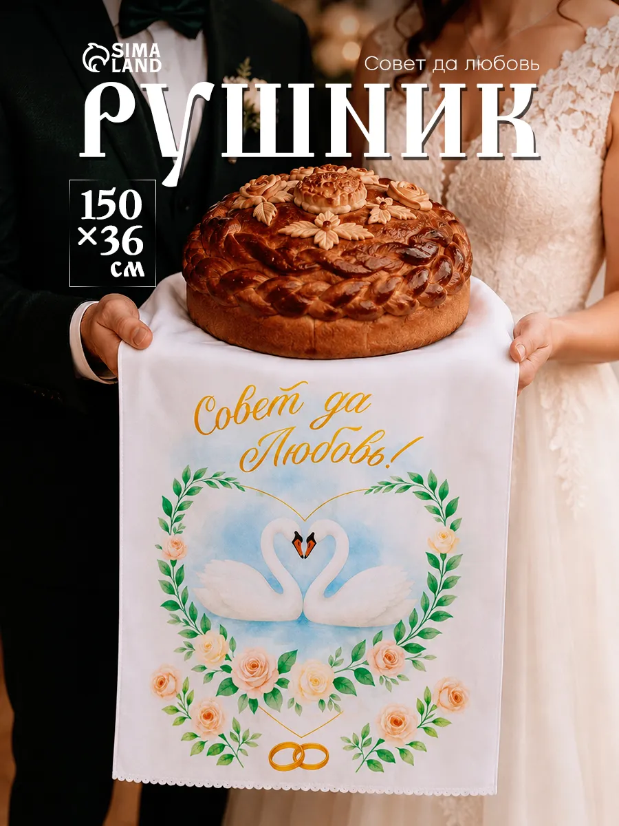 Рушник свадебный для каравая 150х36 см