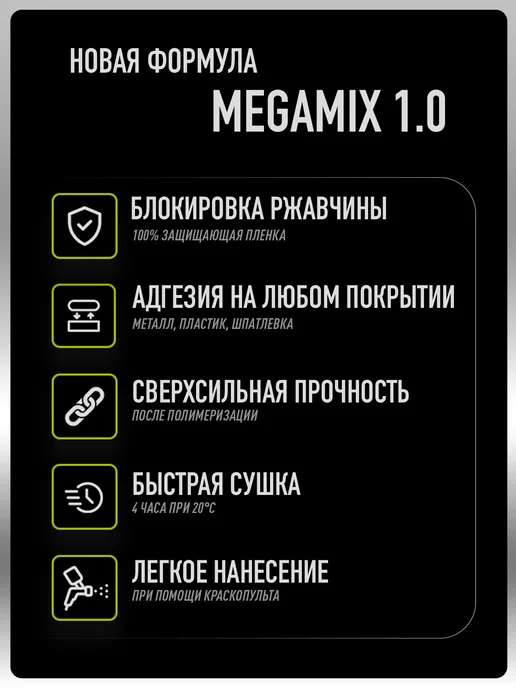 MEGAMIXnano Эпоксидный грунт 2К, Серый, Грунт+Отвердитель+Разбавитель, серый, фото 2
