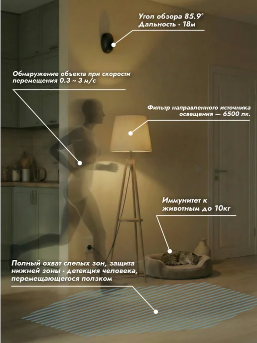 Hikvision DS-PDP18-EG2(P)(Black) Оптический извещатель ИК, черный, фото 2