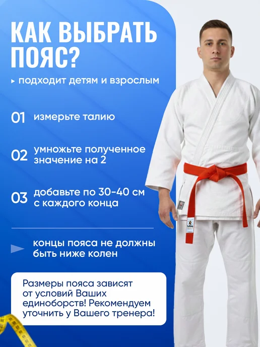 Lebro Sport Пояс для единоборств красный, красный, фото 4