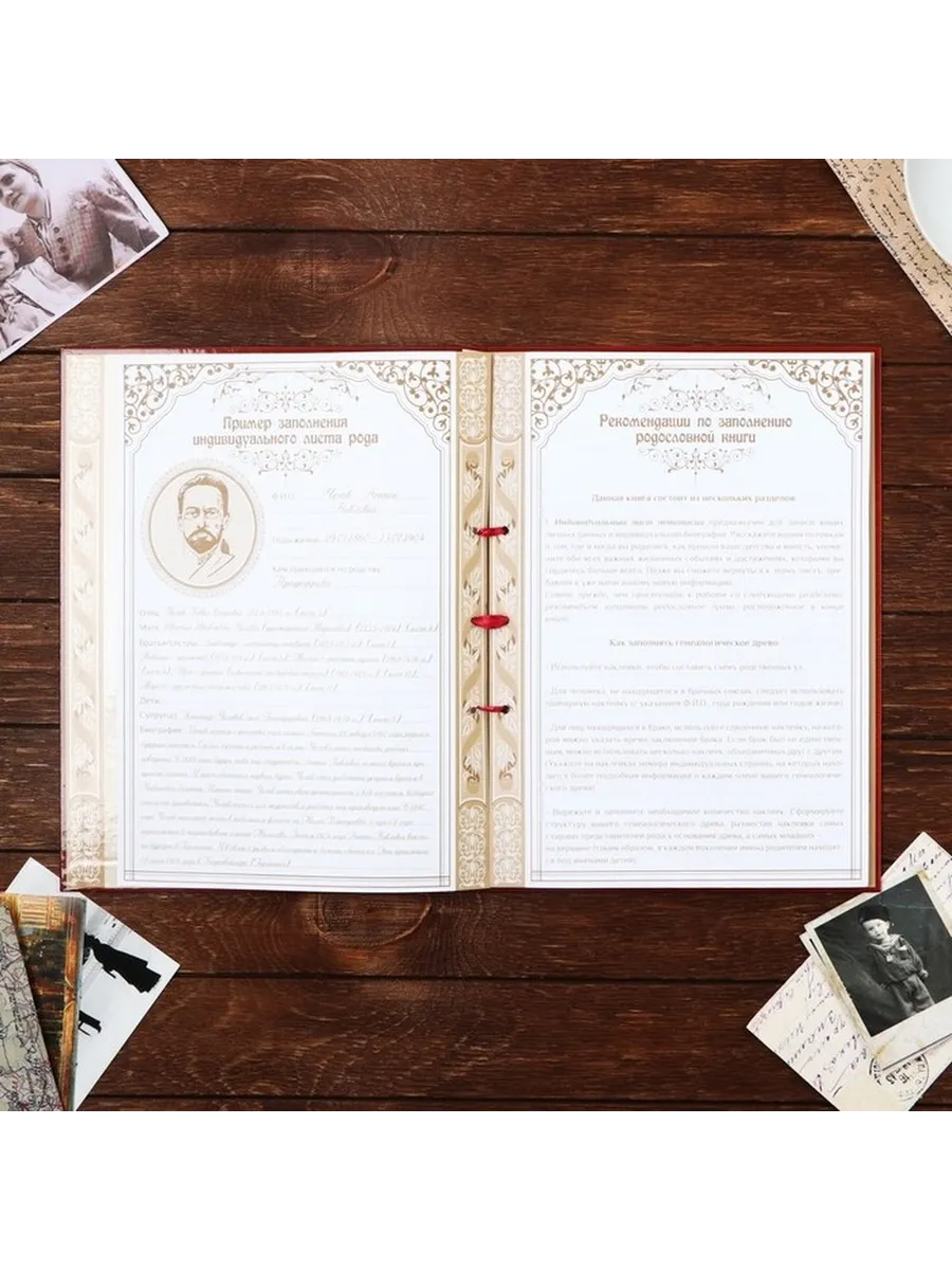Элегантная семейная книга для сохранения истории