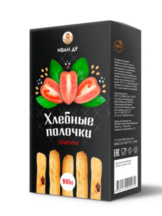 Эко Гармония Хлебные палочки томатные, 2шт по 100г, 2 шт, 100 г, фото 2
