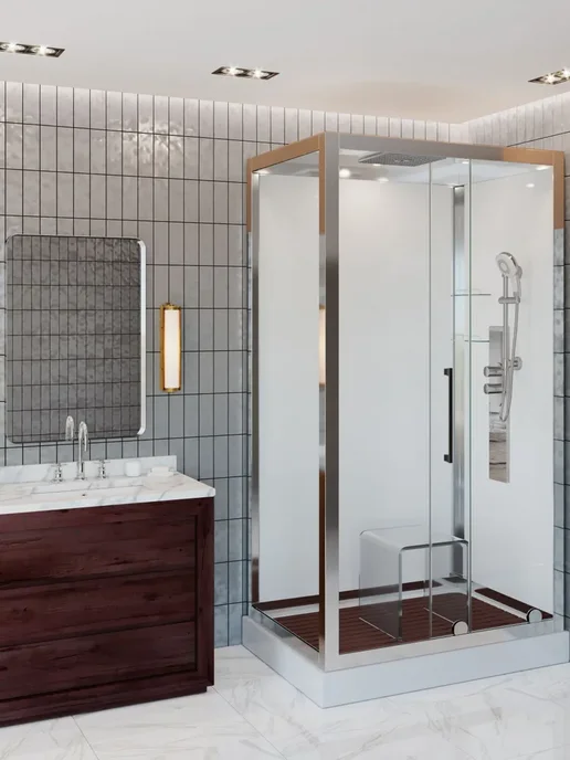 DTO Душевая кабина стандартная+гидромас 120x90х220см, 120x90, фото 3