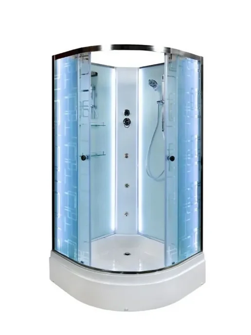 DTO Душевая кабина Без кр. с электр+гидром+LED 100x100х208см, 100x100, фото 2