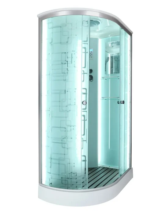 DTO Душевая кабина с электрикой+LED 110х80х220см, белый, фото 3