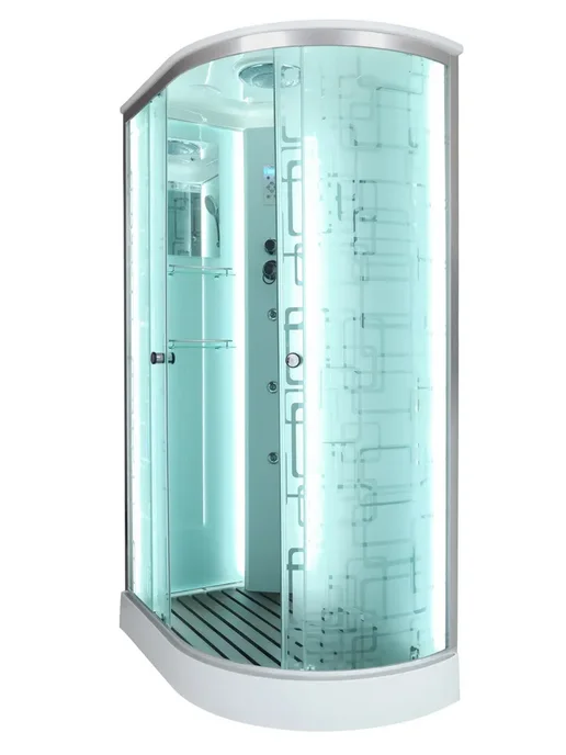 DTO Душевая кабина С электрикой, гидромас+LED 120х80х220см, белый, фото 3