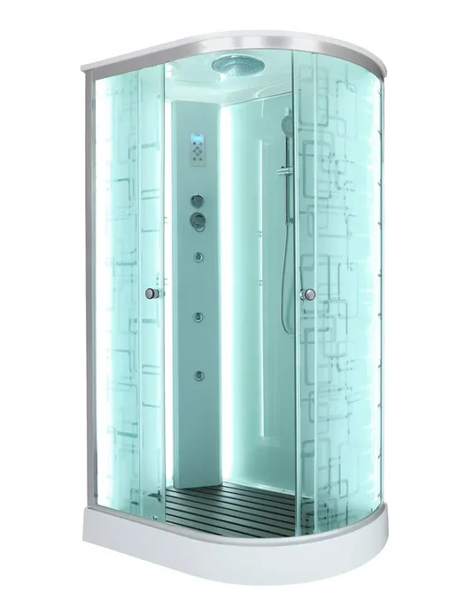 DTO Душевая кабина С электрикой, гидромас+LED 120х80х220см, белый, фото 4
