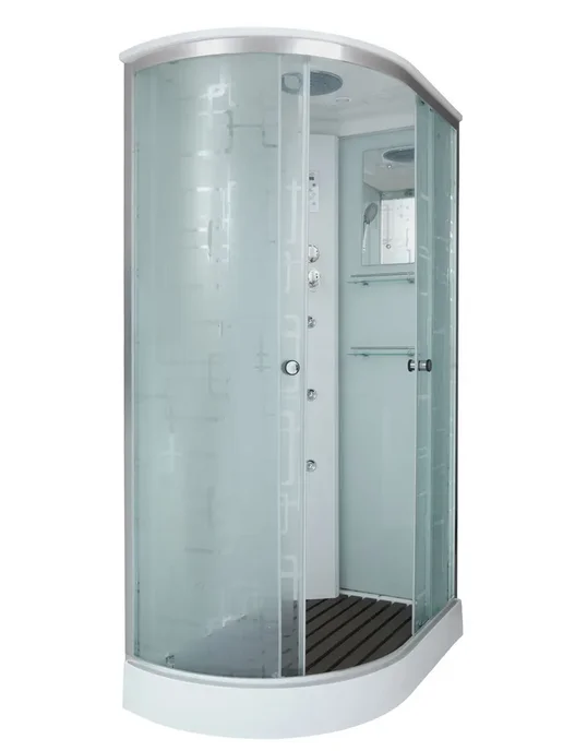 DTO Душевая кабина с электрикой+гидромассаж 120х80х220см, белый, фото 3