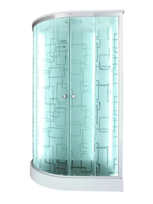 DTO Душевая кабина с электрикой+LED 120х80х220см, белый, фото 2