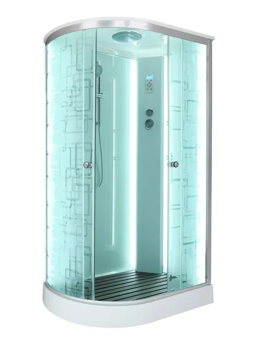 DTO Душевая кабина с электрикой+LED 120х80х220см, белый, фото 5