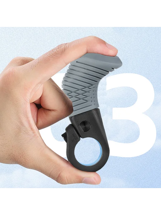Пара рукояток MTB эргономика для Thumb Support серые, серый, фото 6