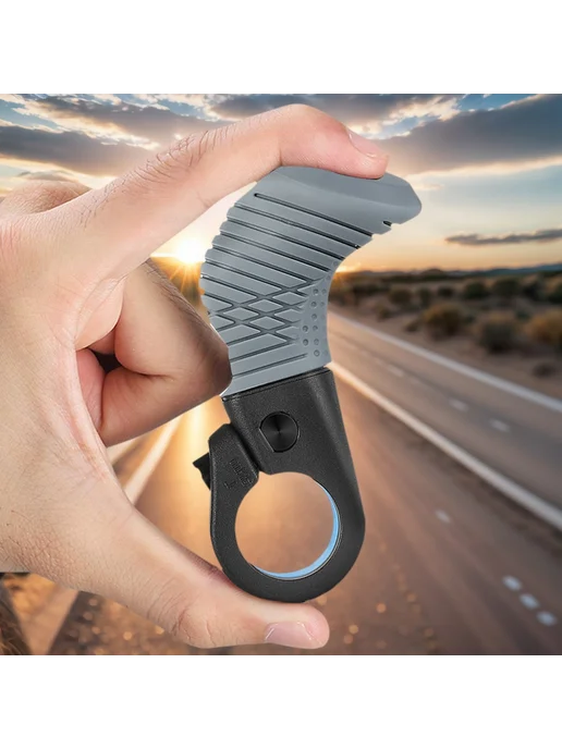 Пара рукояток MTB эргономика для Thumb Support серые, серый, фото 8