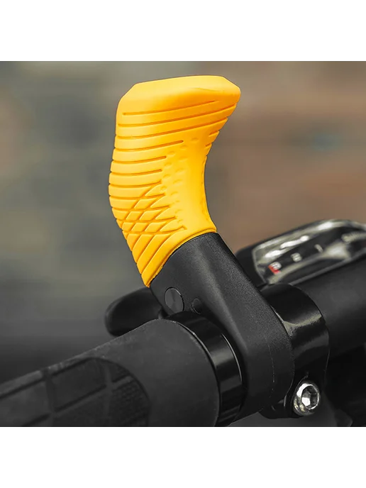 1пар MTB эргономичные Thumb Support рукоятки для MTB (Жёлтые, желтый, фото 5