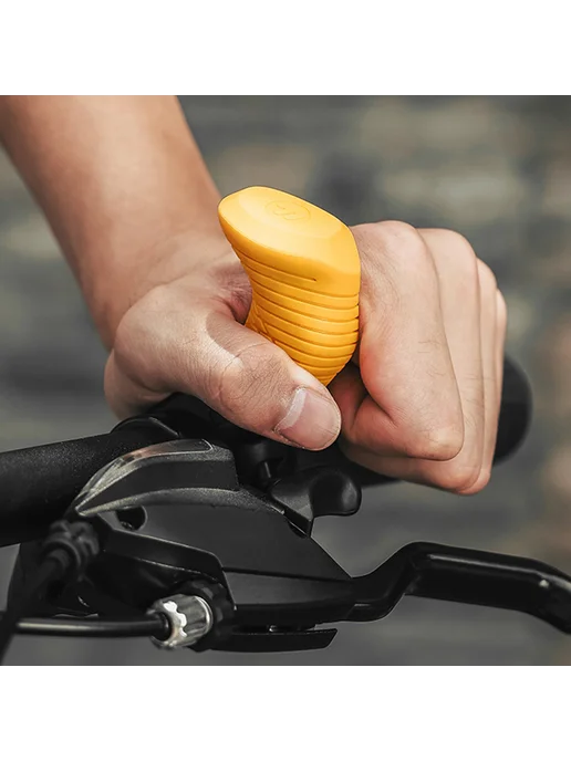 1пар MTB эргономичные Thumb Support рукоятки для MTB (Жёлтые, желтый, фото 6