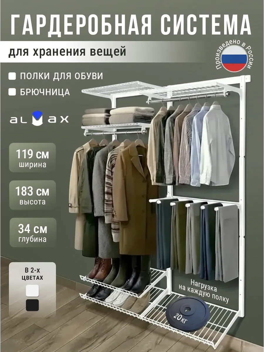 Гардеробная система хранения вещей для дома