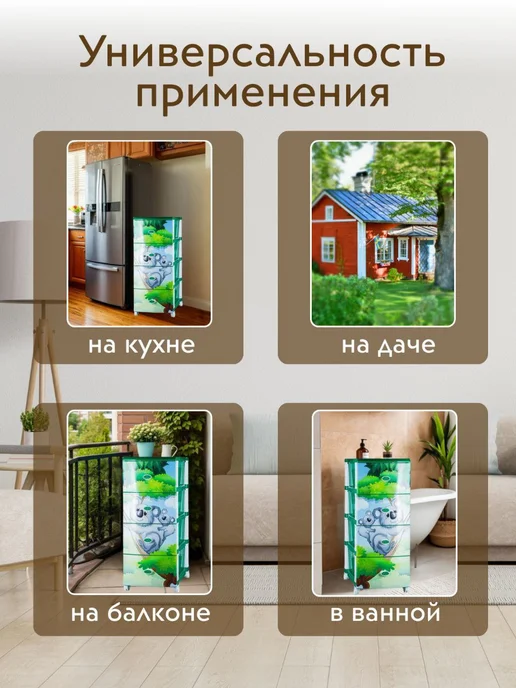 Комод пластиковый, зеленый, фото 4