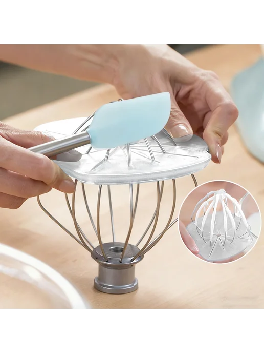 Blender Cream Scraper для Stand Mixer 6-кивков Transparent, бежевый, фото 8