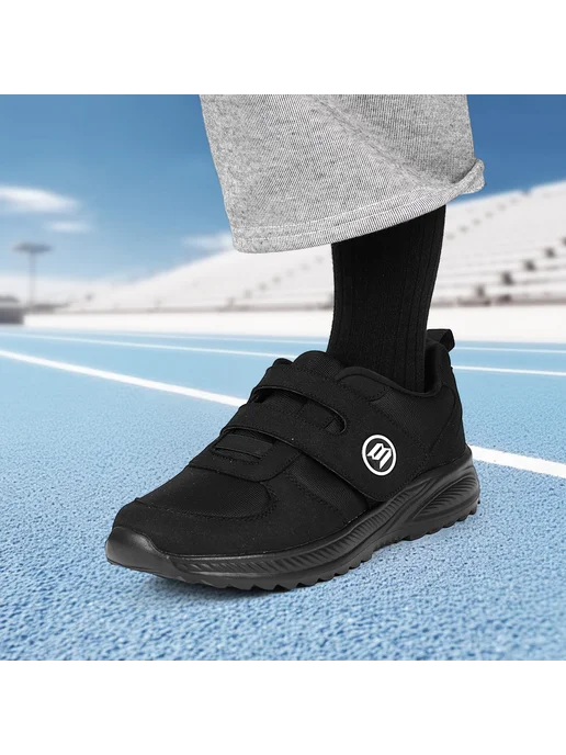 Диабетические туфли-слипоны ортопед Non-Slip для отекших ног, черный, фото 6