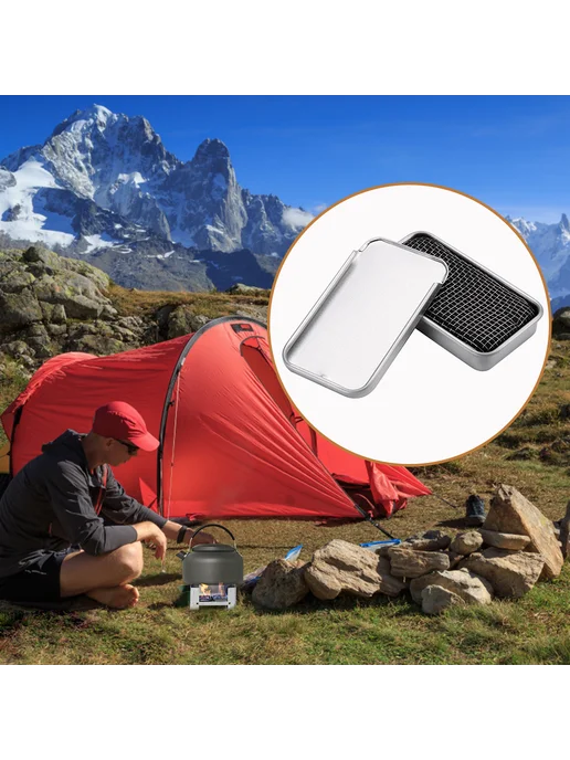 Mini Camping алк. горелка для пикника, 2шт, серебро, 2 шт, фото 2