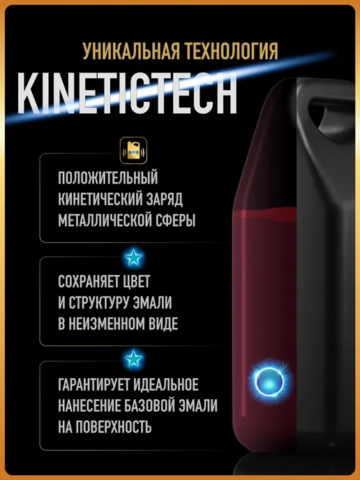 HOTZ Автомобильная краска Красная База, 3 л.+Разбавитель, 3 л, черный, фото 4