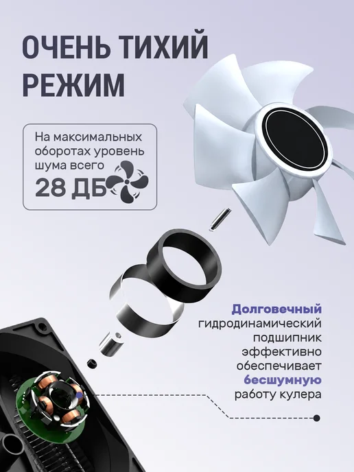 Кулер для процессора ARGB-вентилятор, 4 медные теплотрубы, ARGB-вентилятор 4, фото 4