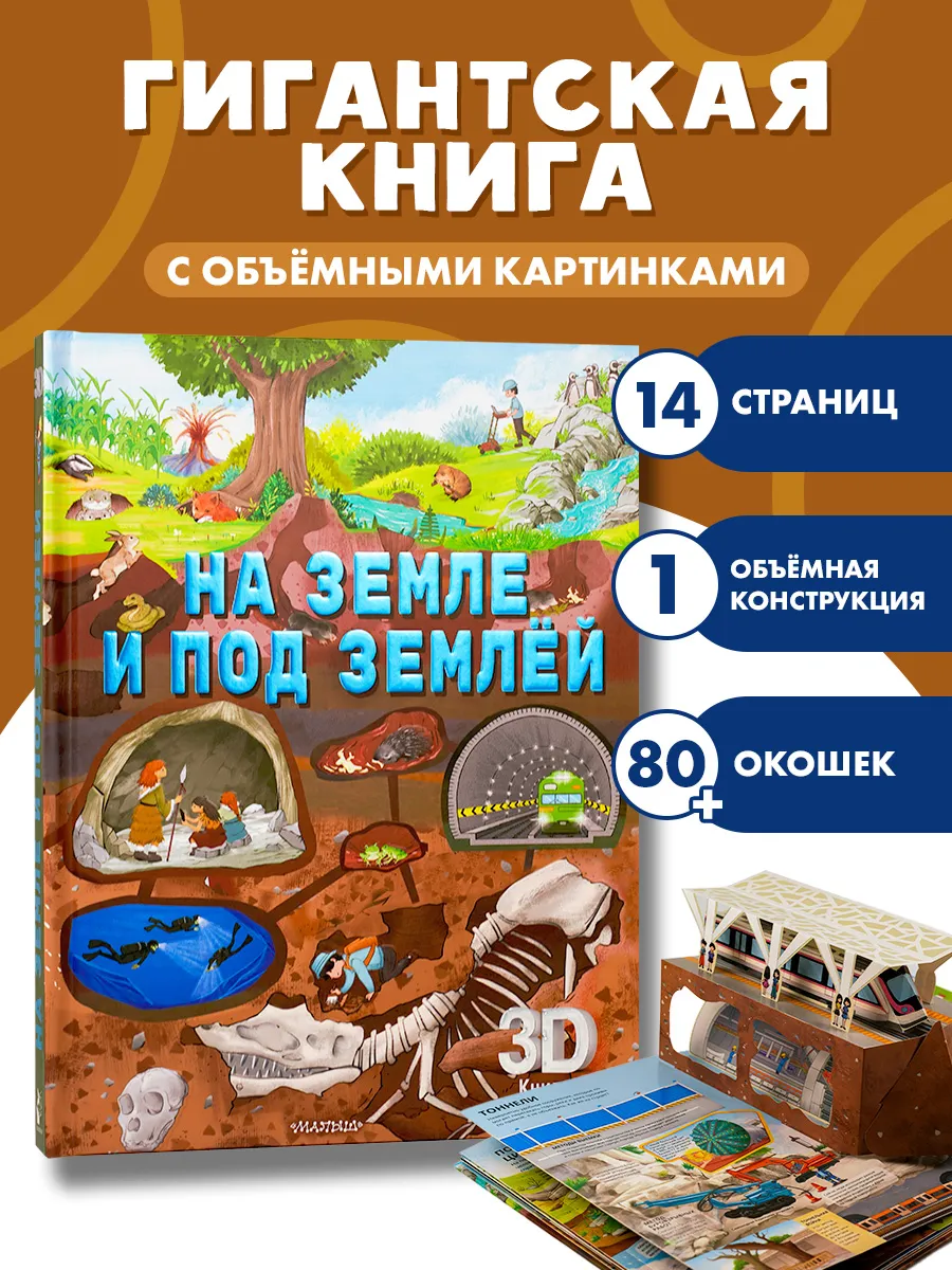 Книга с объемными картинками. Планета Земля