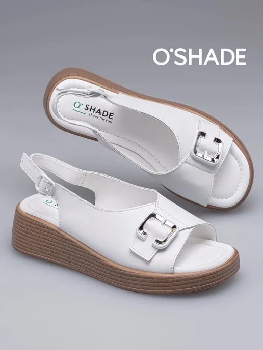 O`SHADE Босоножки на платформе женские летние, белый, фото 7