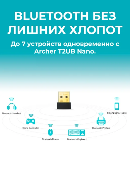 TP-link WiFi адаптер для компьютера Archer T2UB Nano Wi-Fi 5 (802.11…, черный, фото 4