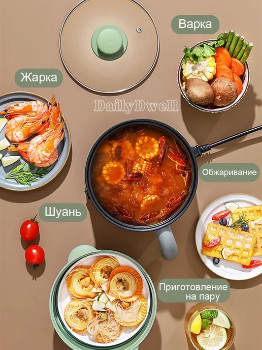 Мультиварка Мини1 8л с антипригарным покрытием 2 режима, 8 л, фото 4