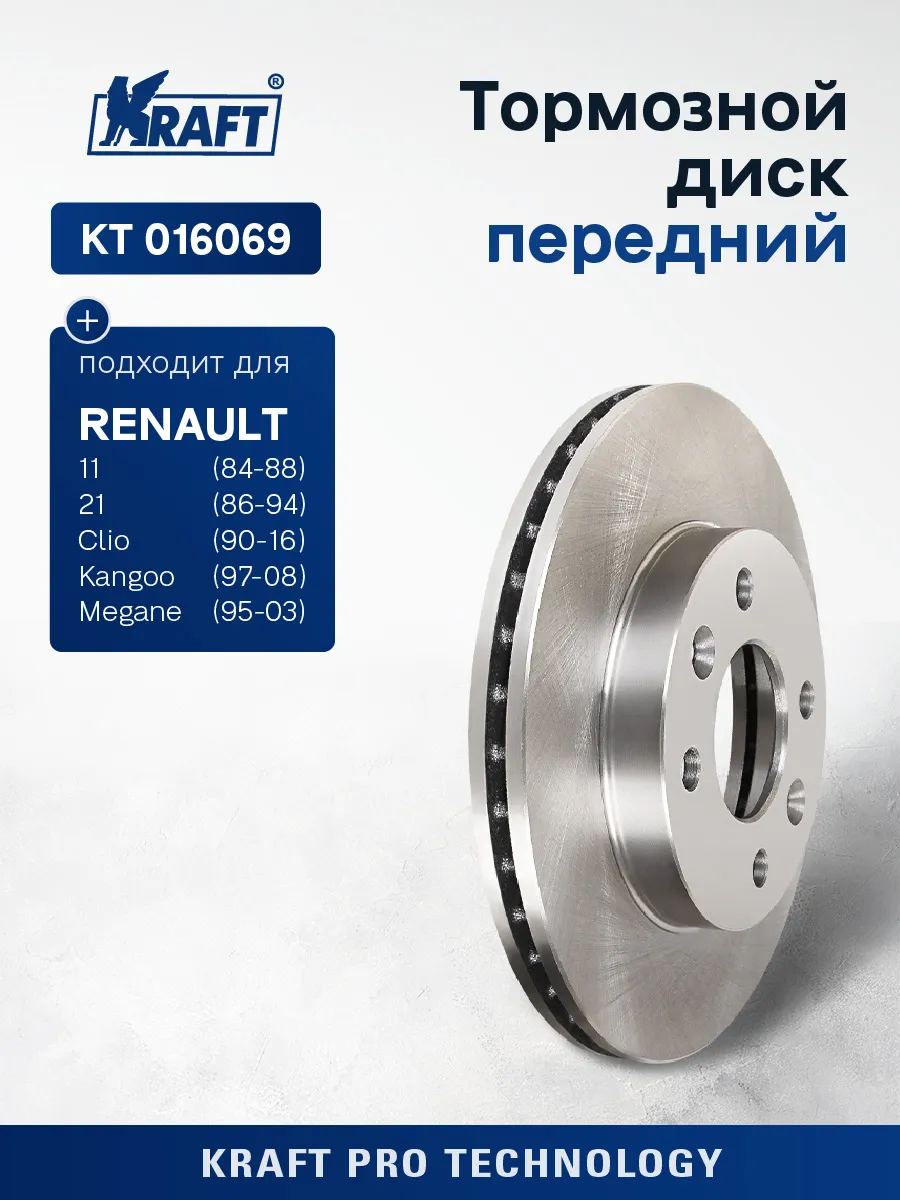 Диск тормозной передний для а/м Renault Clio II (98-05)