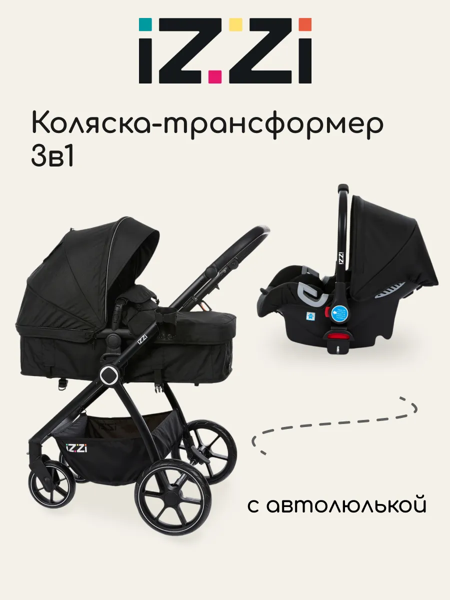 Коляска-трансформер 3в1 с автолюлькой