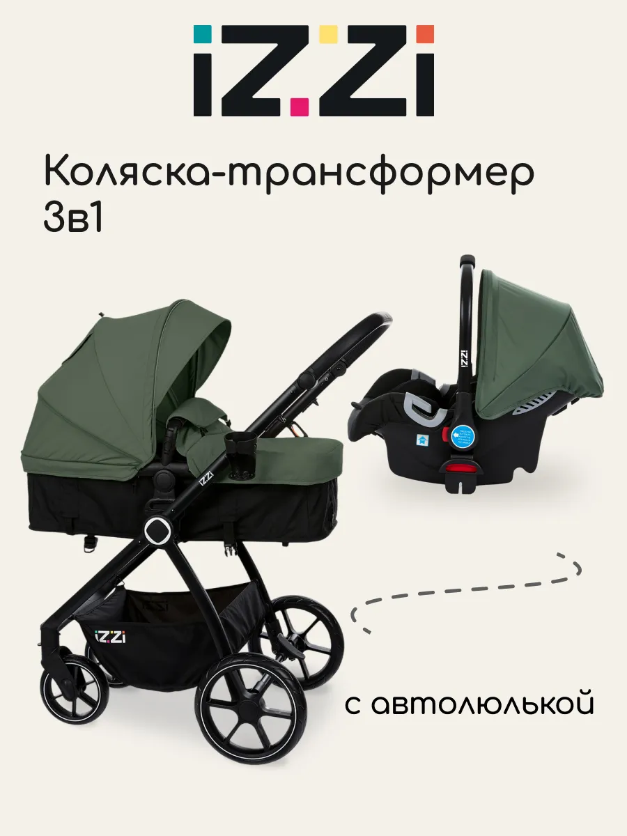 Коляска-трансформер 3в1 с автолюлькой