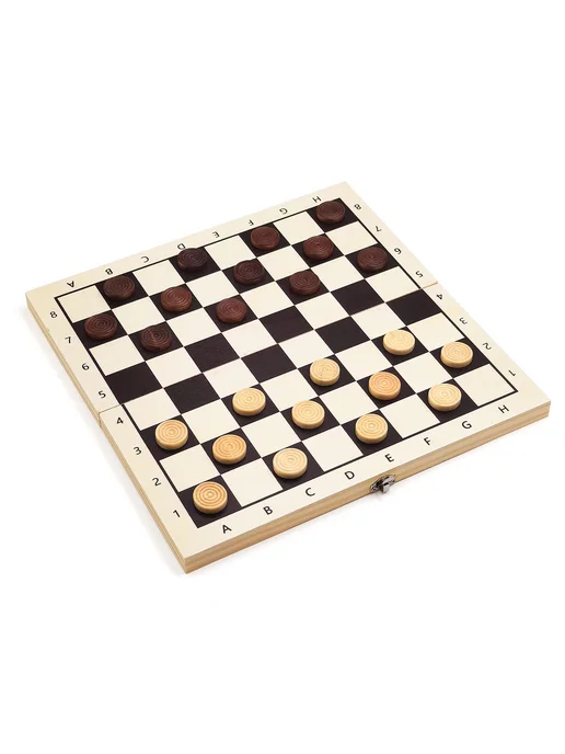 Фабрика Игр Шашки деревянные в доске 29х29 см, 29x29 см, фото 2