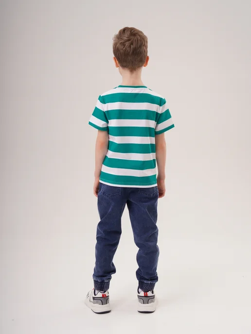 KariKids Джинсы джоггеры для мальчика синие на резинке, синий, фото 8