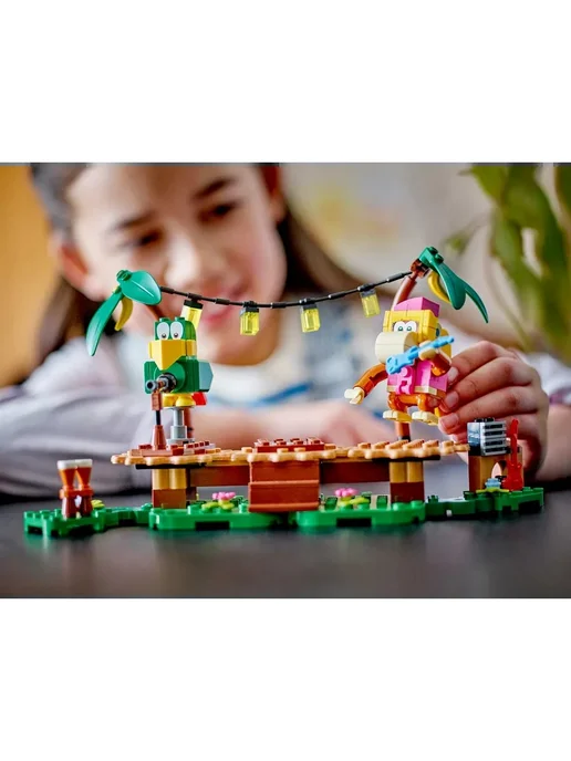LEGO Конструктор Super Mario 71421 Дикси Конг в джунглях, желтый, фото 5