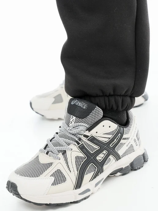 asfashiondp Брюки спортивные теплые широкие с начесом, черный, фото 8