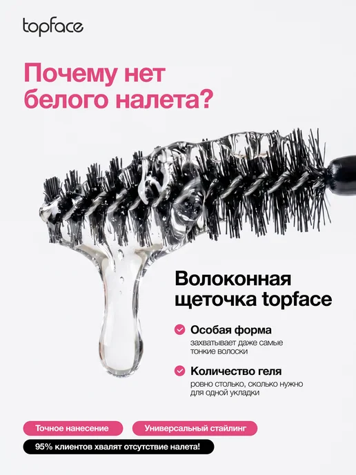 TopFace Гель для бровей фиксирующий стойкий мыло воск прозрачный, вариант, фото 5