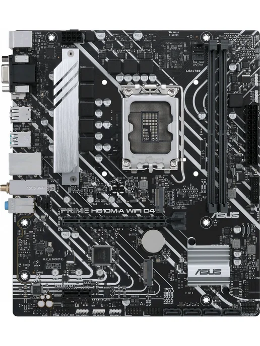 Asus Материнская плата PRIME H610M-A WiFi D4, черный