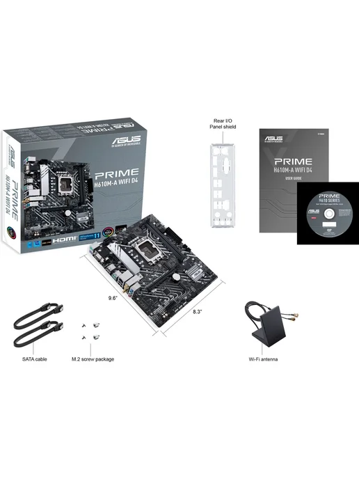 Asus Материнская плата PRIME H610M-A WiFi D4, черный, фото 6