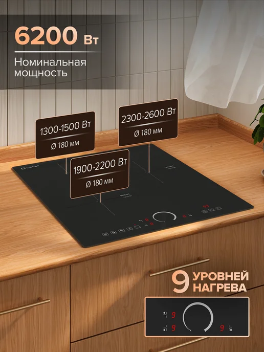 Libhof Индукционная варочная панель 3 конфорки, вариант, фото 6