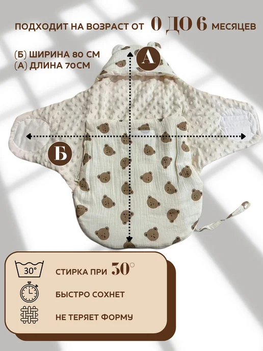 kidio Конверт на выписку весна для новорожденного, белый, фото 6