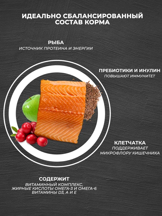 Сухой корм Зов Эвереста Белая для собак, мелкие, рыба, 2 кг, фото 5