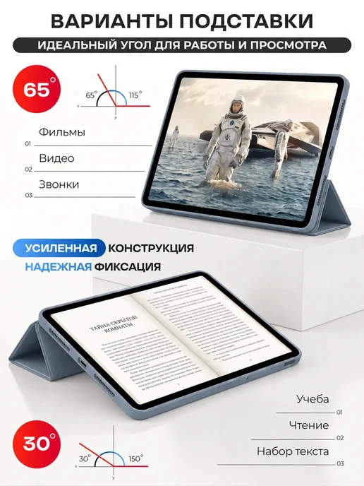 DiLo Чехол на планшет Xiaomi Redmi Pad 2 Pro и Poco Pad M1 12.1", фиолетовый, фото 5