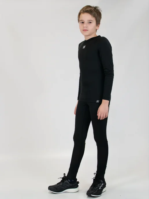 NoName Термолонгслив ARCTOS SHIRT 24 UX BLACK JR, черный, фото 3